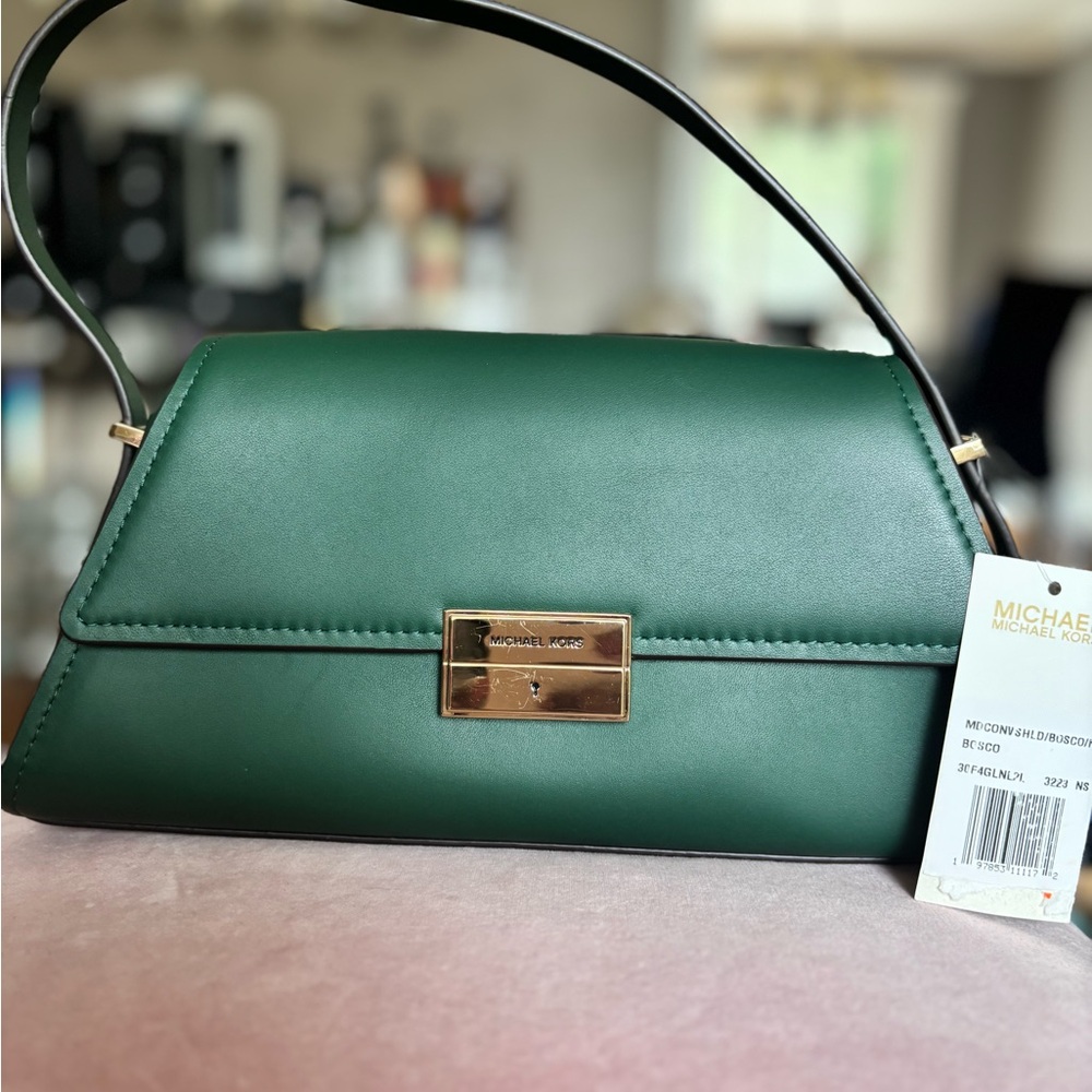 Michael Kors Ludlow Medium Green Shoulder Bag, NWT - Picture 5 of 10
